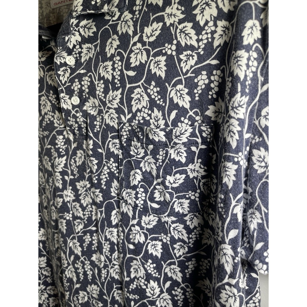 GANT RUGGER Men's Evening Blue Grapes All Over Print Rugger Pocket Polo Size XL - Picture 4 of 14